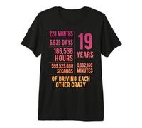 19 Years Married Funny 19th Wedding Anniversary Premium T-Shirt