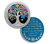 19 Years Sobriety Coin Butterfly Tree of Life AA Chips and Medallions Sobriety Recovery Chip Sober Token Sobriety Gifts for Men Women Alcoholics Anonymous Gift
