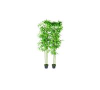 (190 cm/ 2 pcs) vidaXL 1/2/4/6x Artificial Bamboo Plant with Pot Green Fake Flora Multi Sizes