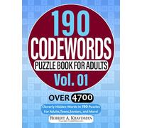 190 Codewords Puzzle Book For Adults (Vol 01): Large Print Codeword Books For Adults, Teens, Seniors, and More!