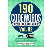 190 Codewords Puzzle Book For Adults (Vol 02): Large Print Codeword Books For Adults, Teens, Seniors, and More!