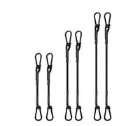 190 Lbs Real Heavy Duty Carabiner Bungee Cord, 18'' 24'' 36'' Bungee Cords Assorted Sizes with Upgraded Carabiner Hooks, 6 Pcs UV Resistant Bungee Straps for Tents, Cargo, Kayak Boat, Luggage, etc