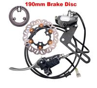 (190 Set, One size) Motorcycle Drum brake Disc kit Front Disc Brake Master Cylinder Hydrualic Caliper Assembly for Electric Scooter E-bike Moped