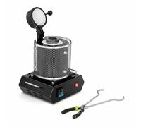 1900W Electric Melting Furnace - 3kg Capacity Metal Casting Kit, 230V Gold Silver Copper Smelter with Crucible for Jewellery Making & Precious Metal Refining