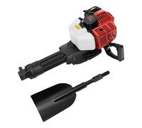 1900W Petrol Tree Digger 52cc 2-Stroke Demolition Hammer 6500RPM 1500times/min mit Shovel Concrete Breaker for Garden and Farm