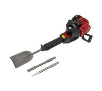 1900W Portable Excavator Garden Tree Digger, 52CC 2-Stroke Gas Powered Tree Digging Machine, Petrol Engine Digger 6500 RPM for Garden Farm and Home, with Shovel + Pointed Pickaxe + Flat Pickaxe