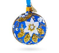 1901 Kelch Apple Blossom Royal Glass Ball Christmas Ornament 2.4 Inches