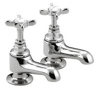 1901 Taps Bath Pillar, Colour Chrome, Width 50mm, 2 in Pack.