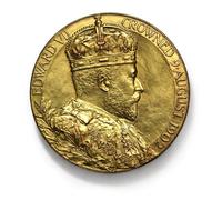 1902 Edward VII Coronation Gold Medal, Old British Coin, Great Britain Old Coins for Collectors, UK Antique Coin Set, United Kingdom Ancient Coins Collection, Vintage Gifts