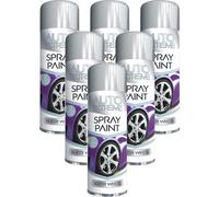 1904 6x250ml Silver Alloy Wheel Spray Paint Restorer - Satin Finish, No Lacquer, Resists Brake Dust & Chips, Quick Dry, Excellent Coverage