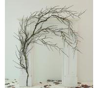 190cm/74.8inch Artificial Creepy Flexible Tree Branches Faux Grape Vines Garland Twigs with Moss Wood Craft for Halloween Door Wall Hanging Cottage Haunted Mansion Theme Outdoor Mantel Decoration (1)