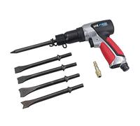 190mm Air Hammer Chisel Plus 5 Chisels for Cutting Chipping with Rubber Grip