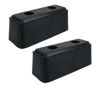 190mm x 75mm Square Standoff Rubber Buffer Bumper Block Pad Stop Trailers 2pc