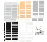190pcs Invisible Ring Adjuster, 10 Sizes Reducer Ring Adjuster Fits Most Rings for Men and Women, Soft and Soft on the Skin, Good Viscosity (Clear, Black, White, Grey and Yellow)