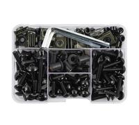 190pcs Motorcycle Complete Fairing Bolts Screw For NC750X For ADV 350 Fz8 For Dio AF18 AF27(Black)