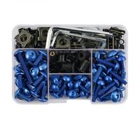 190pcs Screw Set Motorcycle Fairing Screws Kit Windscreen Fairing Screws Modified Accessories Screw For Suzuki Gsr 750 assorted fasteners(Blu)