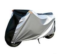 190T Oxford Fabric Motorcycle Cover for Rain Sun and Dust Protection with Reflective Strips on Front Panel (L)