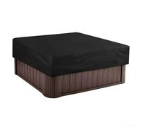 190t Polyester Cover Outdoor Waterproof Spa Protector For Garden Bathtub All Season Shield Against Sun Snow And Debris Black(215 * 215 * 30cm)