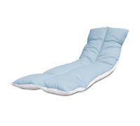 Lancashire Textiles Sun Lounger Cushion Folding Sunlounges Chair Cushions Topper Pads Reclining Home Garden Furniture Outdoor Cushion 190cm (Sky Blue, 60 X 190 CM (Pack of 2))