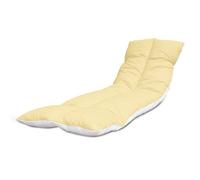 Lancashire Textiles Sun Lounger Cushion Folding Sunlounges Chair Cushions Topper Pads Reclining Home Garden Furniture Outdoor Cushion 190cm (Yellow, 60 X 190 CM (Pack of 2))