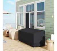 Outsunny 190x72x76cm Rectangular Patio Furniture Cover for Chairs Black, Black