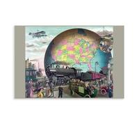 1910 20th Century Transportation Canvas Poster Bedroom Decor Landscape Office Room Decor Gift 20x30inch(50x75cm)