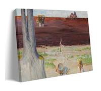 1912 Symbolism Art Print My Life - Left Section of The Triptych by Jacek Malczewski, Girl And Rural Scene Wall Decor Home Decor Wall Art Hanging Picture Print Bedroom Decorative Paintings Room Frame-s