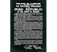 1916 Irish Republic Proclamation Wall Art Print, Dark Green & White, A3 Size, Historical Document Replica
