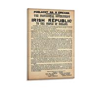 1916 Proclamation Poster - Republic of Ireland Easter Rising Old Country Style Poster Decorative Painting Canvas Wall Posters And Art Picture Print Modern Family Bedroom Decor Posters 08x12inch(20x30c