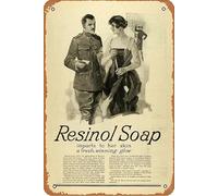 1918 Ad Resinol Soap Complexion Skin Toiletries World War I Military Ball TMP2 8x12 Vintage Retro Funny Beer Signs, Man Cave, Bar, BBQ, Garage, Cafe, Restaurant Wall Art Decor Metal Tin Sign