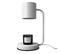 1918 London Minimalist Dimmable Electric Scented Candle Melter with Top-Down Heating, Adjustable Brightness, Safe Flameless Design, Fits All Candle Sizes (White)