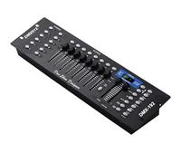 192-Channel Dmx512 Light Controller, Digital Console For Led Par & Moving Head Lights, Fader-Controlled Dj Mixer, Sturdy Aluminum Housing