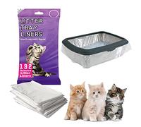 192 Kitty Cat Litter Trays Liners, Fits to Most Cat Litter Tray Liners, Easy to Dispose & Hygienic Cat Litter Liners, for 40cm x 30cm Liners (12 Pack, 192 Bags)