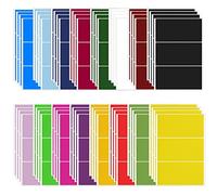 192 Pcs Assorted Color-Coding Label Stickers, 2 x 4 inch Waterproof Blank Code Labels Removable Colored Sticky Tags for Office School Supplies, 16 Colors