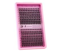 192 Pcs DIY Cluster Eyelash Extensions Kit D Curl 8-16mm Thick Volume Lashes Individual Lashes for Home Use Soft Natural Look Home Lash Lifting Easy to Apply Natural Look False Eyelashes