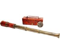 1920 Nautical Dollond London Brass Telescope Antique Spyglass Vintage Handheld fully functional Telescope with Leather Box