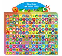 1920+ Round Animal Incentive Stickers, 190+ Cartoon Designs, Wild/Farm/Marine Animals Motivational Teacher Classroom Reward Gifts Encourage Kids to Do Chores Go to The Toilet (10 Sheets)