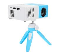 1920 x1080P Mini Portable Projector 1800 lx,LED Home Video Movie Projector,with triangular bracket, roller focusing,30000 hours(Blue UK)