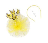 1920s Bridal Butterfly Crown Royal Fascinator Wide Wedding Party Hair Accessories Elegant Wedding Theme Lightweight Bridal Hair Accessories, Free Size, As described