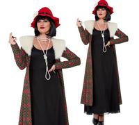 1920s Deluxe Gangsters Moll Ladies Fancy Dress Costume 20s Mobsster Mafia