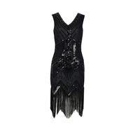 1920s Dresses for Women Clearance,Ladies Beaded Sequins V-Neck Ball Fringe Dresses Hand Embroidered Dress Banquet Small Dresses 1920s Gatsby Flapper Dress Nightclub Style Party Prom Mini Dress S-4XL