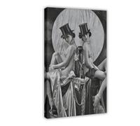 1920's Era Jazz Age Berlin Showgirls - Black & White Canvas Poster Wall Art Decor Print Picture Paintings for Living Room Bedroom Decoration 08x12inch(20x30cm)