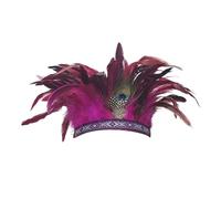 1920s Fascinator Feather Headband, Feathered Fascinators for Women, Hair Accessories Flower Feather Headpiece Feather Headwear for Cocktail Wedding Tea Party Decoration Carnival Costume (One Size)