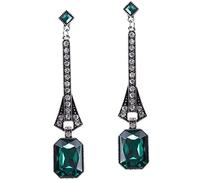 1920s Flapper Art Deco Earrings 20s Flapper Accessories Vintage Wedding Dangle Pearl Earrings