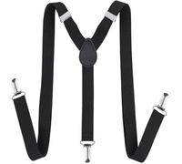 1920s Gangster Costume Set Trilby Hat Tie Braces Mobster Al Capone Fancy Dress (Black Suspender Braces)