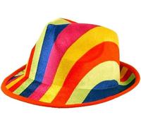 1920s Gangster Costume Set Trilby Hat Tie Braces Mobster Al Capone Fancy Dress (Rainbow Gangster Hat)
