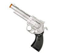 1920s Gangster Style Fancy Dress Silver Plastic Prop Gun