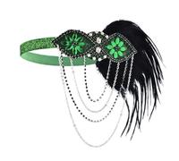 1920s Head Flapper Headband, Roaring 20s Hair Accessories Vintage Clip Sequin Hoop Hair Accessories Women Girls