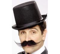 1920s Inspector Investigator Black Moustache Tash Old England Fancy Dress
