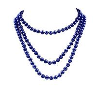 1920s Long Pearl Necklace Faux Pearls Necklace Imitation Beaded Long Pearls Necklace 1920s Gatsby Costume Jewelry, imitation pearl, imitation pearl
